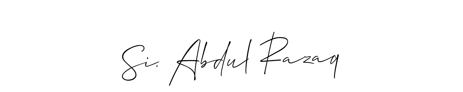 Best and Professional Signature Style for Si. Abdul Razaq. Allison_Script Best Signature Style Collection. Si. Abdul Razaq signature style 2 images and pictures png