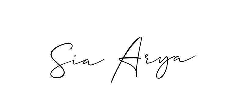 Here are the top 10 professional signature styles for the name Sia Arya. These are the best autograph styles you can use for your name. Sia Arya signature style 2 images and pictures png