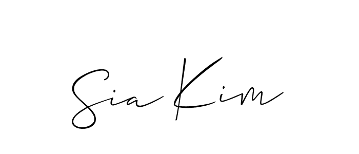 It looks lik you need a new signature style for name Sia Kim. Design unique handwritten (Allison_Script) signature with our free signature maker in just a few clicks. Sia Kim signature style 2 images and pictures png