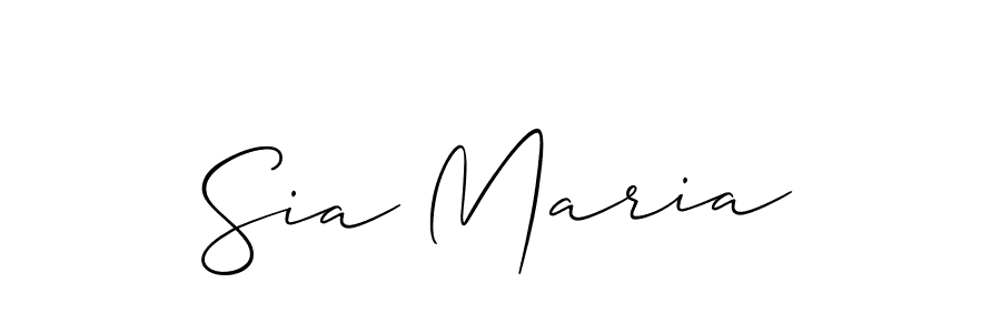 Design your own signature with our free online signature maker. With this signature software, you can create a handwritten (Allison_Script) signature for name Sia Maria. Sia Maria signature style 2 images and pictures png