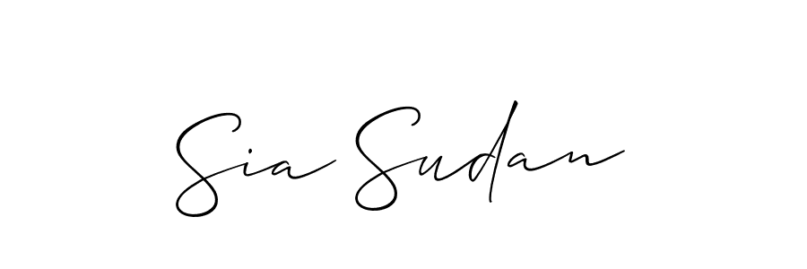 Allison_Script is a professional signature style that is perfect for those who want to add a touch of class to their signature. It is also a great choice for those who want to make their signature more unique. Get Sia Sudan name to fancy signature for free. Sia Sudan signature style 2 images and pictures png