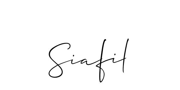 How to make Siafil signature? Allison_Script is a professional autograph style. Create handwritten signature for Siafil name. Siafil signature style 2 images and pictures png