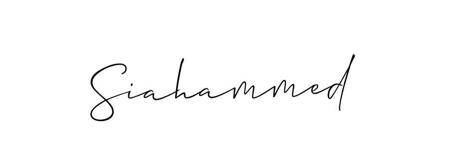 How to make Siahammed signature? Allison_Script is a professional autograph style. Create handwritten signature for Siahammed name. Siahammed signature style 2 images and pictures png