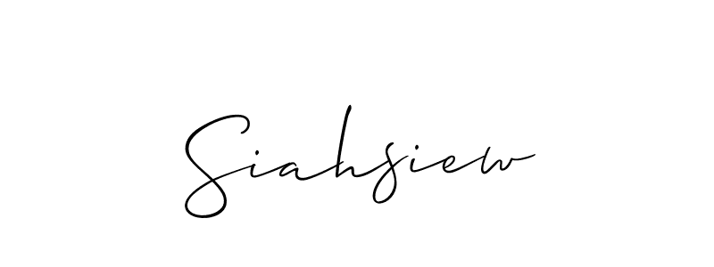 Similarly Allison_Script is the best handwritten signature design. Signature creator online .You can use it as an online autograph creator for name Siahsiew. Siahsiew signature style 2 images and pictures png