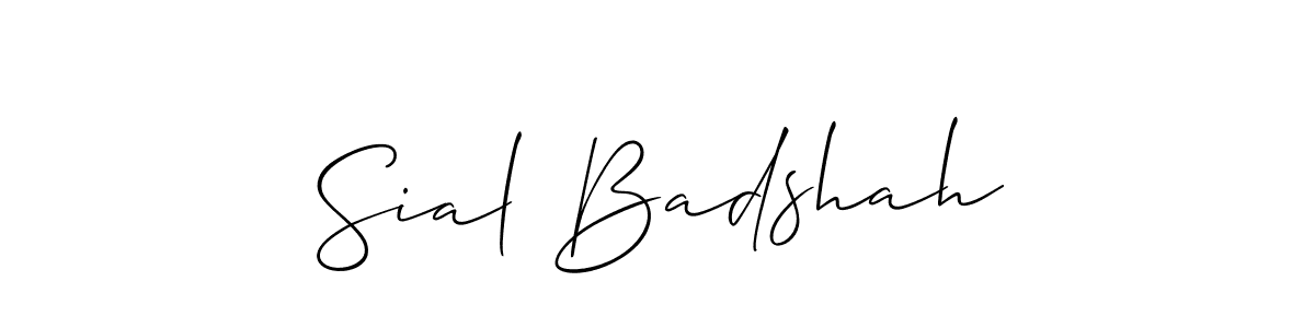 Make a beautiful signature design for name Sial Badshah. With this signature (Allison_Script) style, you can create a handwritten signature for free. Sial Badshah signature style 2 images and pictures png