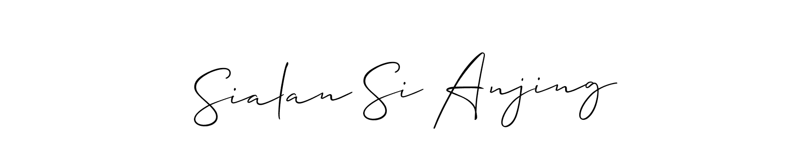 Sialan Si Anjing stylish signature style. Best Handwritten Sign (Allison_Script) for my name. Handwritten Signature Collection Ideas for my name Sialan Si Anjing. Sialan Si Anjing signature style 2 images and pictures png