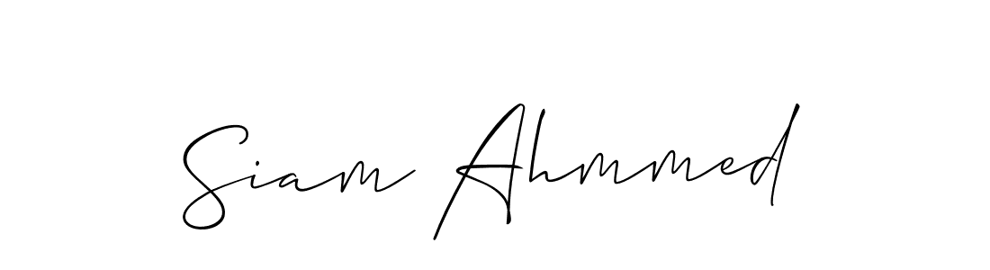 It looks lik you need a new signature style for name Siam Ahmmed. Design unique handwritten (Allison_Script) signature with our free signature maker in just a few clicks. Siam Ahmmed signature style 2 images and pictures png