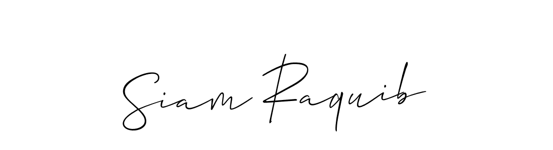 Also You can easily find your signature by using the search form. We will create Siam Raquib name handwritten signature images for you free of cost using Allison_Script sign style. Siam Raquib signature style 2 images and pictures png