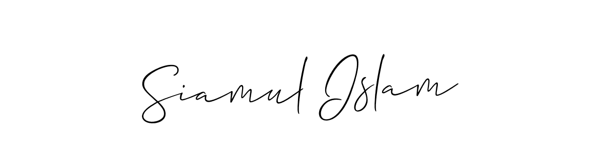 Make a short Siamul Islam signature style. Manage your documents anywhere anytime using Allison_Script. Create and add eSignatures, submit forms, share and send files easily. Siamul Islam signature style 2 images and pictures png