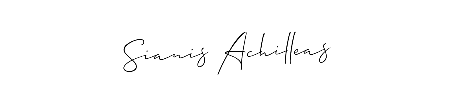 Use a signature maker to create a handwritten signature online. With this signature software, you can design (Allison_Script) your own signature for name Sianis Achilleas. Sianis Achilleas signature style 2 images and pictures png