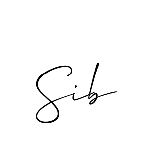 Design your own signature with our free online signature maker. With this signature software, you can create a handwritten (Allison_Script) signature for name Sib. Sib signature style 2 images and pictures png