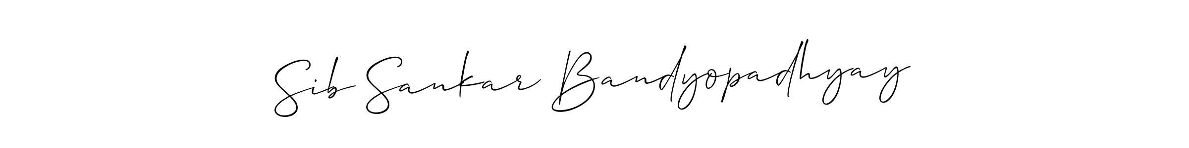 Make a beautiful signature design for name Sib Sankar Bandyopadhyay. With this signature (Allison_Script) style, you can create a handwritten signature for free. Sib Sankar Bandyopadhyay signature style 2 images and pictures png