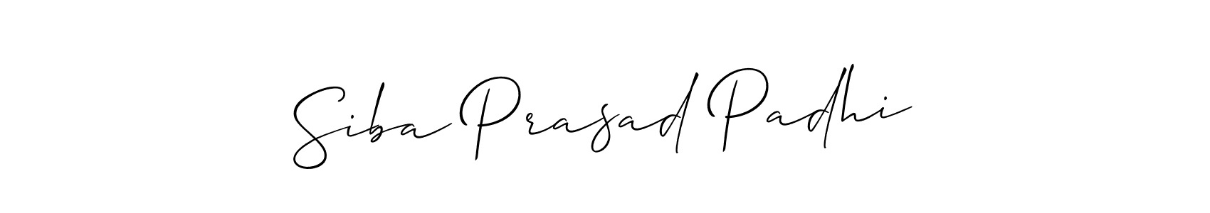 How to make Siba Prasad Padhi name signature. Use Allison_Script style for creating short signs online. This is the latest handwritten sign. Siba Prasad Padhi signature style 2 images and pictures png