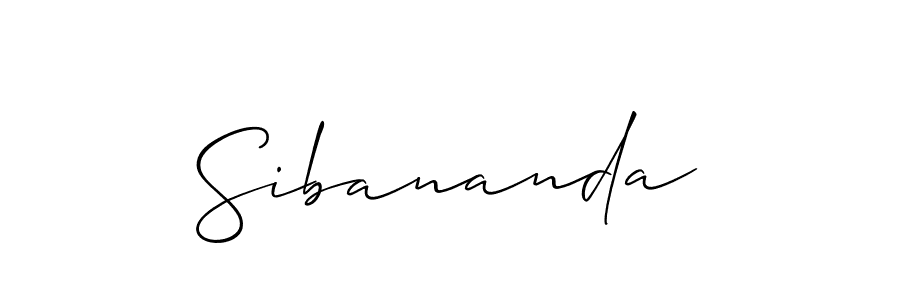 Use a signature maker to create a handwritten signature online. With this signature software, you can design (Allison_Script) your own signature for name Sibananda. Sibananda signature style 2 images and pictures png