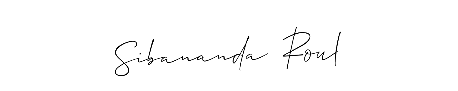 if you are searching for the best signature style for your name Sibananda  Roul. so please give up your signature search. here we have designed multiple signature styles  using Allison_Script. Sibananda  Roul signature style 2 images and pictures png