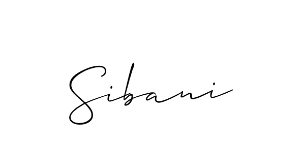 Use a signature maker to create a handwritten signature online. With this signature software, you can design (Allison_Script) your own signature for name Sibani. Sibani signature style 2 images and pictures png