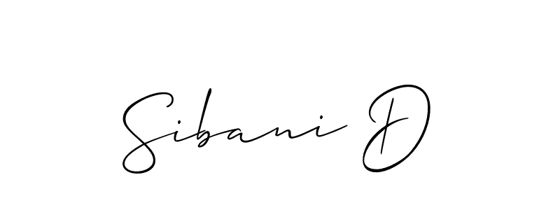 Also we have Sibani D name is the best signature style. Create professional handwritten signature collection using Allison_Script autograph style. Sibani D signature style 2 images and pictures png