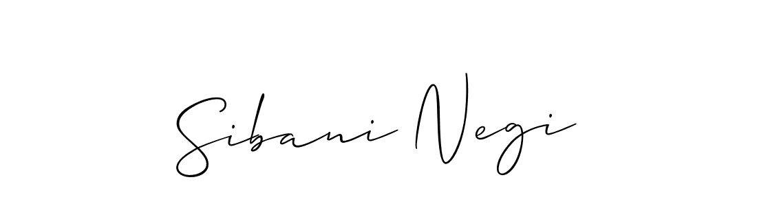 Design your own signature with our free online signature maker. With this signature software, you can create a handwritten (Allison_Script) signature for name Sibani Negi. Sibani Negi signature style 2 images and pictures png