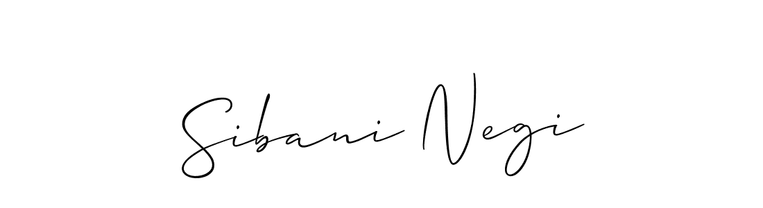 Design your own signature with our free online signature maker. With this signature software, you can create a handwritten (Allison_Script) signature for name Sibani Negi. Sibani Negi signature style 2 images and pictures png