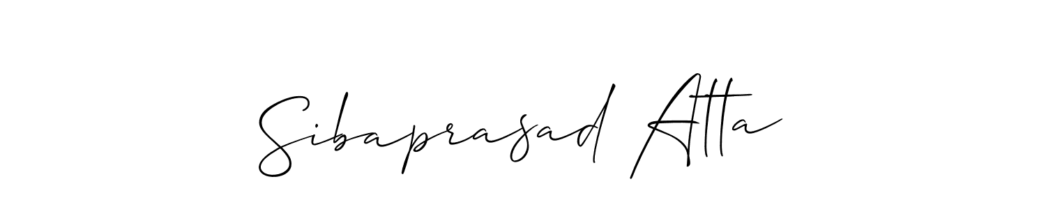 Design your own signature with our free online signature maker. With this signature software, you can create a handwritten (Allison_Script) signature for name Sibaprasad Atta. Sibaprasad Atta signature style 2 images and pictures png