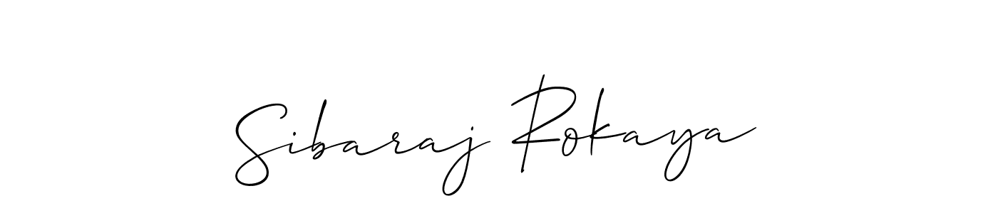 Use a signature maker to create a handwritten signature online. With this signature software, you can design (Allison_Script) your own signature for name Sibaraj Rokaya. Sibaraj Rokaya signature style 2 images and pictures png