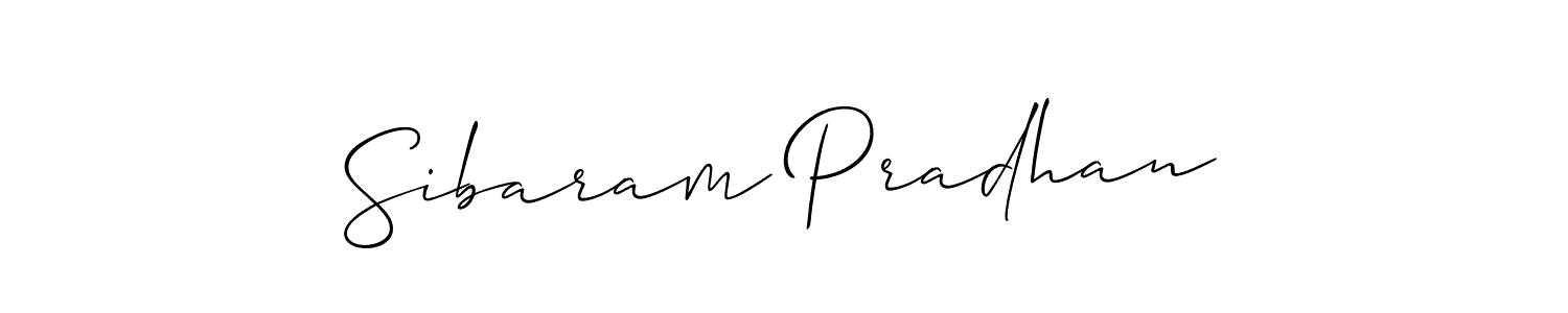 How to make Sibaram Pradhan name signature. Use Allison_Script style for creating short signs online. This is the latest handwritten sign. Sibaram Pradhan signature style 2 images and pictures png
