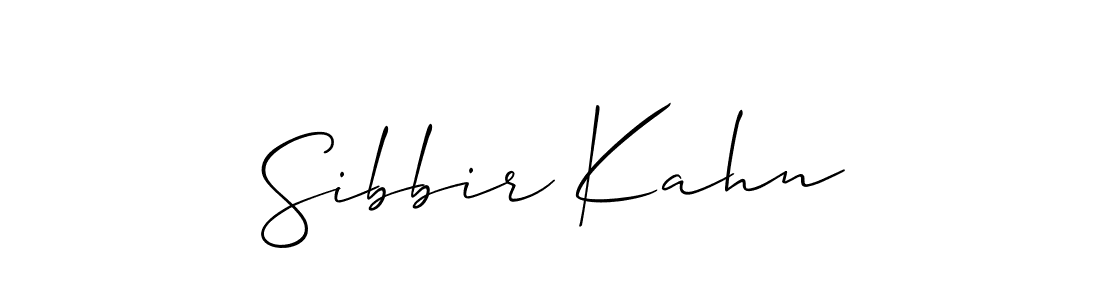 Use a signature maker to create a handwritten signature online. With this signature software, you can design (Allison_Script) your own signature for name Sibbir Kahn. Sibbir Kahn signature style 2 images and pictures png
