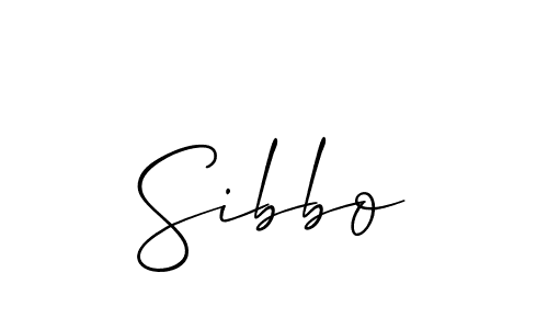 Use a signature maker to create a handwritten signature online. With this signature software, you can design (Allison_Script) your own signature for name Sibbo. Sibbo signature style 2 images and pictures png