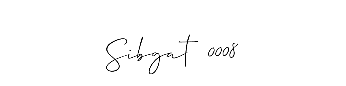 Design your own signature with our free online signature maker. With this signature software, you can create a handwritten (Allison_Script) signature for name Sibgat  0008. Sibgat  0008 signature style 2 images and pictures png