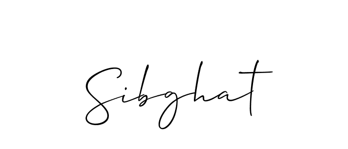 Also we have Sibghat name is the best signature style. Create professional handwritten signature collection using Allison_Script autograph style. Sibghat signature style 2 images and pictures png