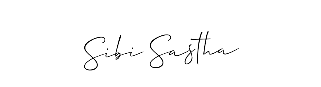 It looks lik you need a new signature style for name Sibi Sastha. Design unique handwritten (Allison_Script) signature with our free signature maker in just a few clicks. Sibi Sastha signature style 2 images and pictures png