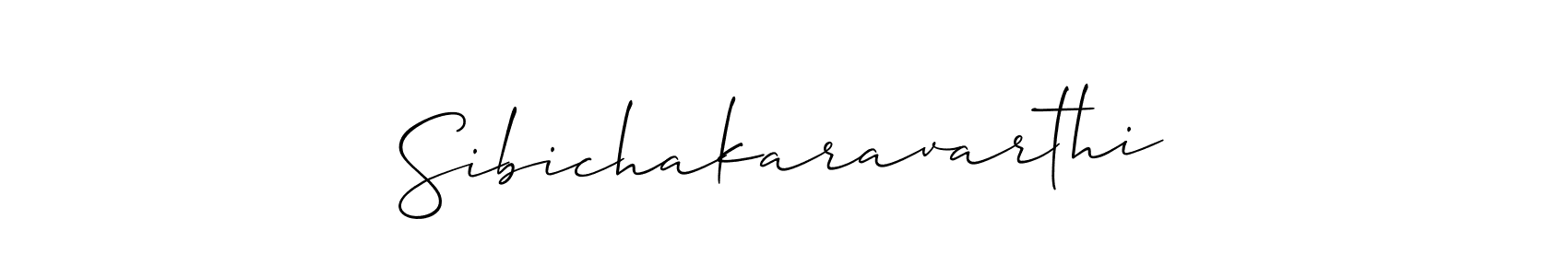 Sibichakaravarthi stylish signature style. Best Handwritten Sign (Allison_Script) for my name. Handwritten Signature Collection Ideas for my name Sibichakaravarthi. Sibichakaravarthi signature style 2 images and pictures png