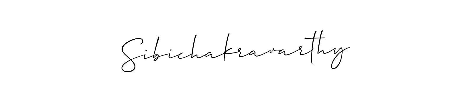 Also we have Sibichakravarthy name is the best signature style. Create professional handwritten signature collection using Allison_Script autograph style. Sibichakravarthy signature style 2 images and pictures png