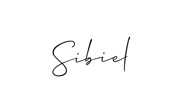 The best way (Allison_Script) to make a short signature is to pick only two or three words in your name. The name Sibiel include a total of six letters. For converting this name. Sibiel signature style 2 images and pictures png
