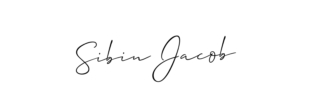 How to Draw Sibin Jacob signature style? Allison_Script is a latest design signature styles for name Sibin Jacob. Sibin Jacob signature style 2 images and pictures png