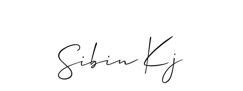 You should practise on your own different ways (Allison_Script) to write your name (Sibin Kj) in signature. don't let someone else do it for you. Sibin Kj signature style 2 images and pictures png