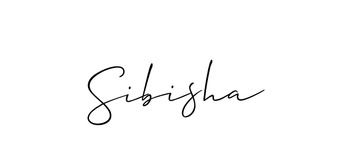 Create a beautiful signature design for name Sibisha. With this signature (Allison_Script) fonts, you can make a handwritten signature for free. Sibisha signature style 2 images and pictures png