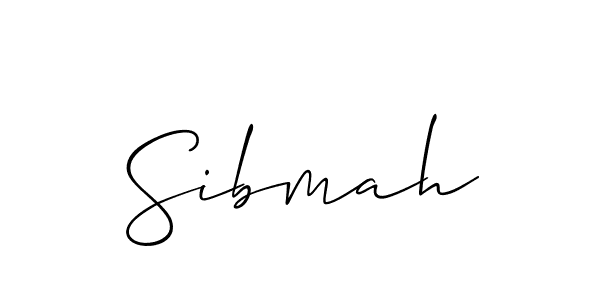 Sibmah stylish signature style. Best Handwritten Sign (Allison_Script) for my name. Handwritten Signature Collection Ideas for my name Sibmah. Sibmah signature style 2 images and pictures png