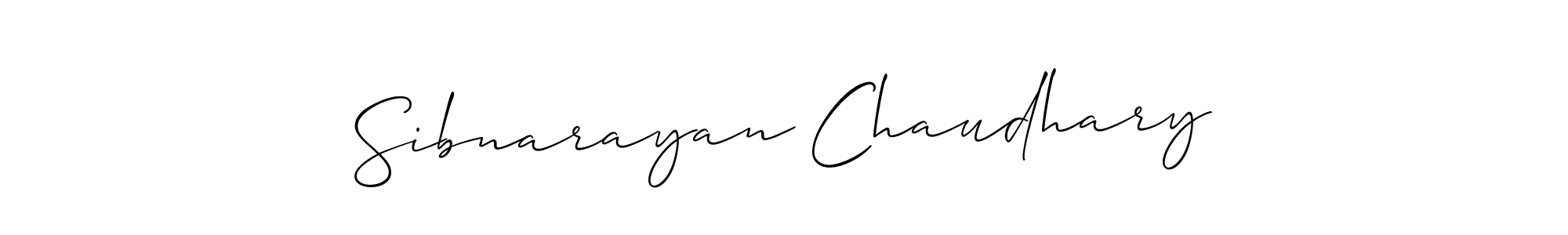 How to make Sibnarayan Chaudhary signature? Allison_Script is a professional autograph style. Create handwritten signature for Sibnarayan Chaudhary name. Sibnarayan Chaudhary signature style 2 images and pictures png