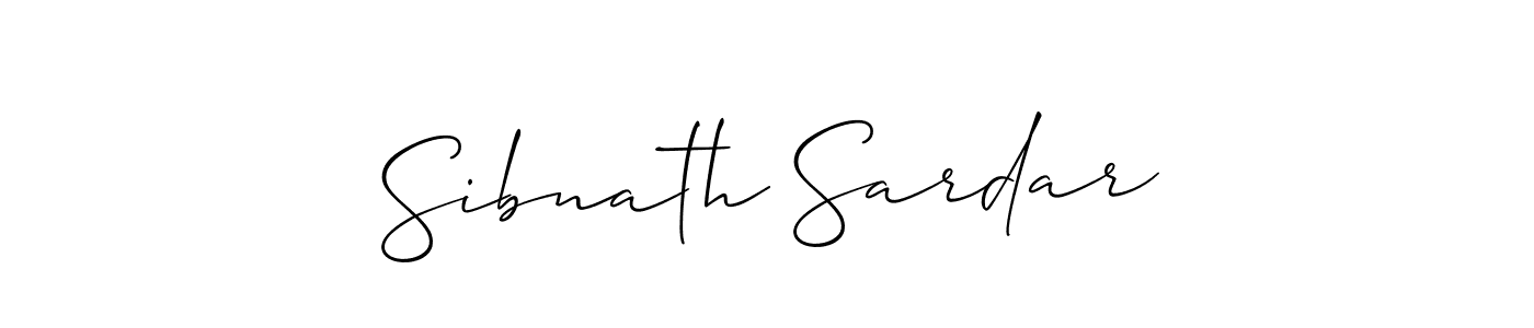 Create a beautiful signature design for name Sibnath Sardar. With this signature (Allison_Script) fonts, you can make a handwritten signature for free. Sibnath Sardar signature style 2 images and pictures png