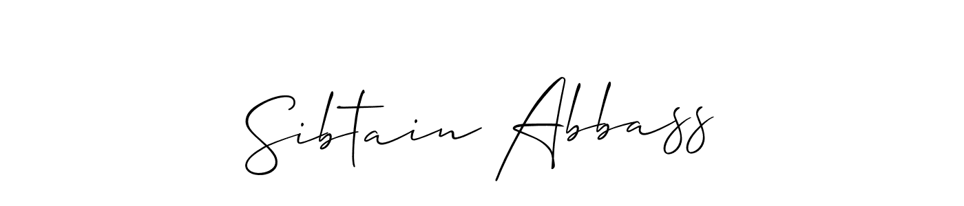 How to make Sibtain Abbass name signature. Use Allison_Script style for creating short signs online. This is the latest handwritten sign. Sibtain Abbass signature style 2 images and pictures png