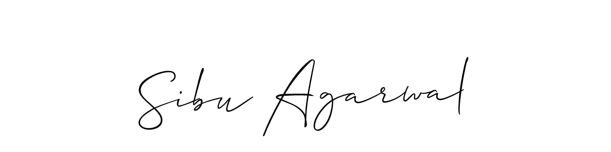 Make a beautiful signature design for name Sibu Agarwal. With this signature (Allison_Script) style, you can create a handwritten signature for free. Sibu Agarwal signature style 2 images and pictures png