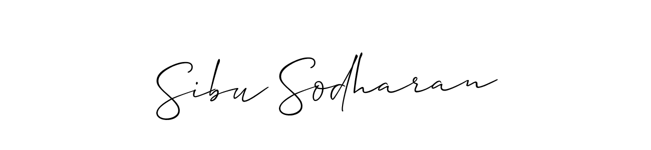 How to make Sibu Sodharan name signature. Use Allison_Script style for creating short signs online. This is the latest handwritten sign. Sibu Sodharan signature style 2 images and pictures png