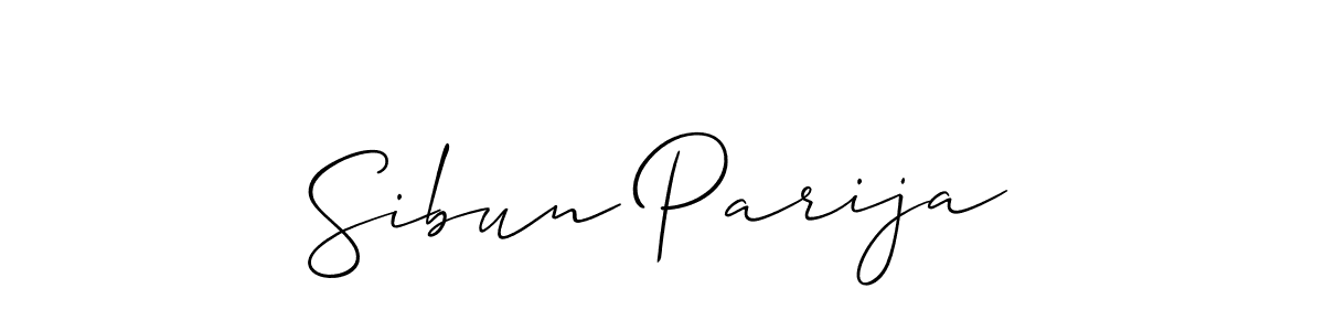 Also we have Sibun Parija name is the best signature style. Create professional handwritten signature collection using Allison_Script autograph style. Sibun Parija signature style 2 images and pictures png