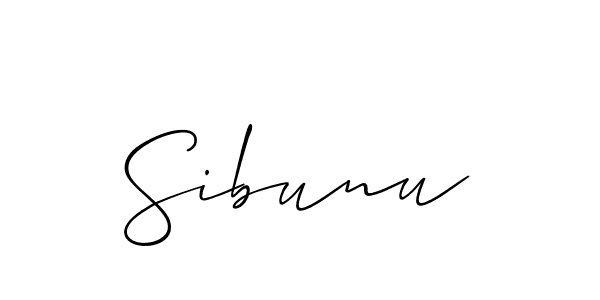 How to make Sibunu signature? Allison_Script is a professional autograph style. Create handwritten signature for Sibunu name. Sibunu signature style 2 images and pictures png