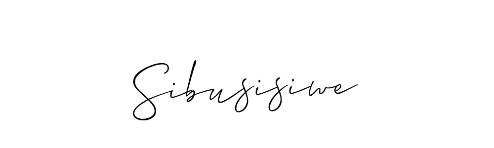 Also we have Sibusisiwe name is the best signature style. Create professional handwritten signature collection using Allison_Script autograph style. Sibusisiwe signature style 2 images and pictures png