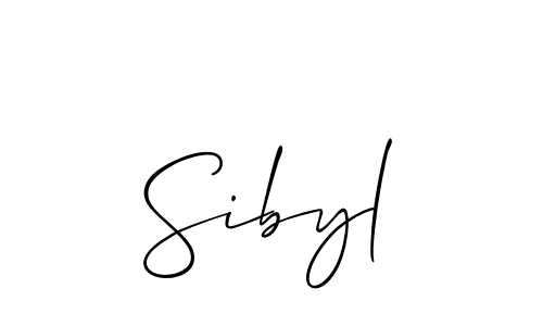 if you are searching for the best signature style for your name Sibyl. so please give up your signature search. here we have designed multiple signature styles  using Allison_Script. Sibyl signature style 2 images and pictures png