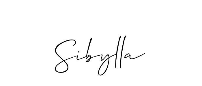 How to make Sibylla signature? Allison_Script is a professional autograph style. Create handwritten signature for Sibylla name. Sibylla signature style 2 images and pictures png