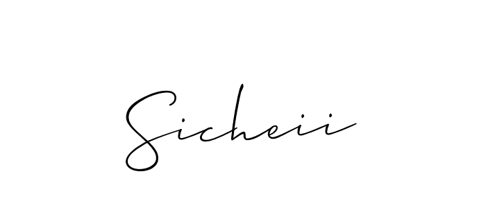 Allison_Script is a professional signature style that is perfect for those who want to add a touch of class to their signature. It is also a great choice for those who want to make their signature more unique. Get Sicheii name to fancy signature for free. Sicheii signature style 2 images and pictures png