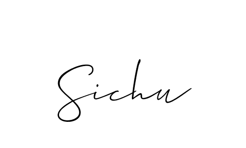 It looks lik you need a new signature style for name Sichu. Design unique handwritten (Allison_Script) signature with our free signature maker in just a few clicks. Sichu signature style 2 images and pictures png